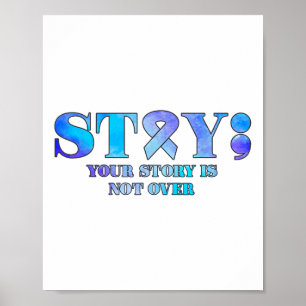 Stay Suicide Prevention Awareness Mental Health Su Poster