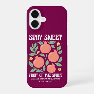 Stay Sweet Fruit Of The Spirit Fruity Pomegranate iPhone 16 Case