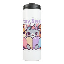 Stay Sweet Kawaii Animals Pastel Travel Mug