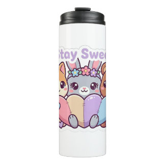 Stay Sweet Kawaii Animals Pastel Travel Mug