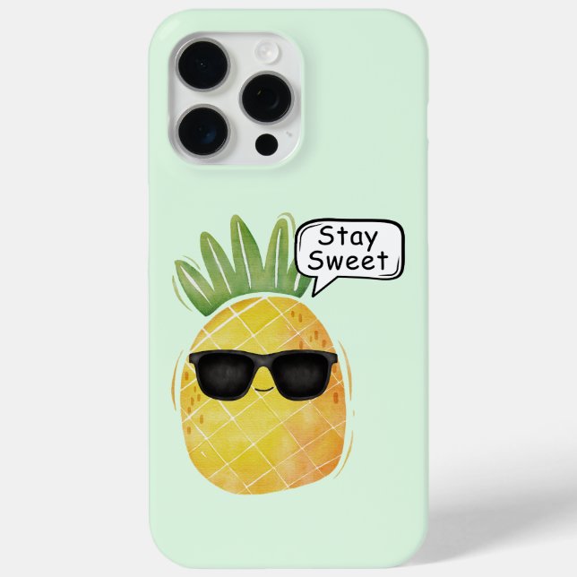 Stay Sweet Pineapple Cartoon Fun Case-Mate iPhone Case (Back)