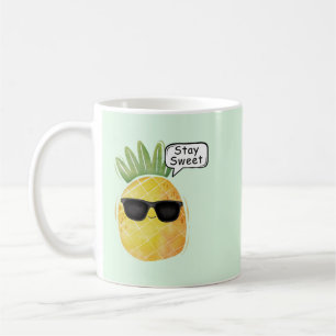 Stay Sweet Pineapple Cartoon Fun Coffee Mug
