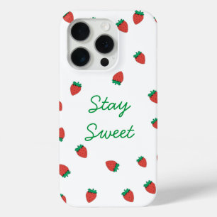 "Stay Sweet: Strawberry Delight iPhone 15 Pro Case