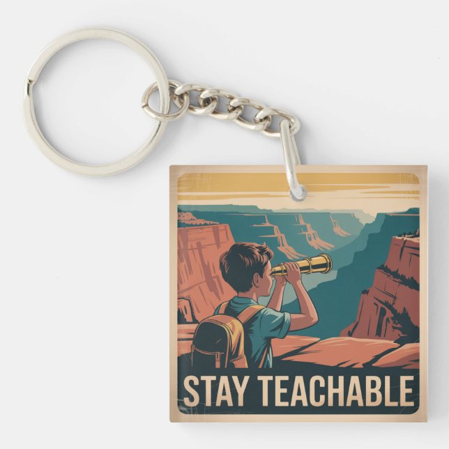 Stay Teachable Key Ring (Front)