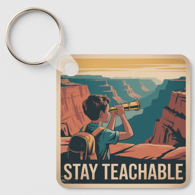 Stay Teachable Key Ring (Front)