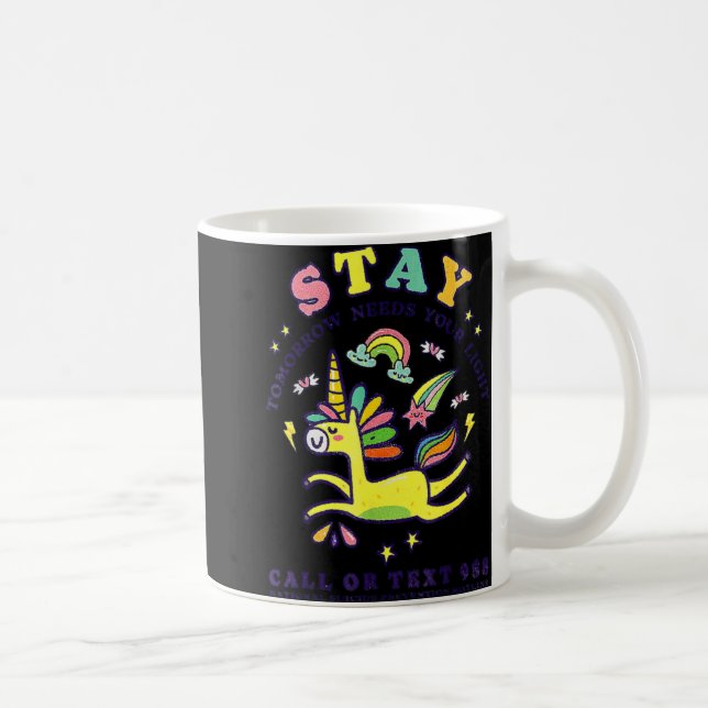Stay The World Need You 988 Suicide Prevention  Coffee Mug (Right)
