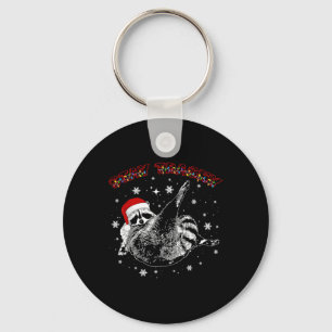 Stay Trashy Christmas Raccoon Xmas Trash Panda Rac Key Ring
