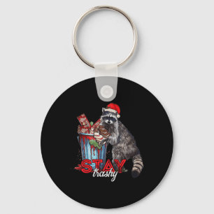Stay Trashy Christmas Racoon Xmas Trash Panda Rac Key Ring