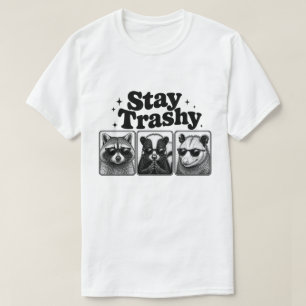 Stay Trashy Racoon Skunk Opossum Trio Art T-Shirt