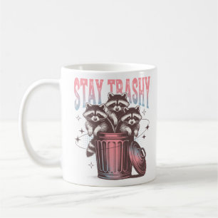 Stay-Trashy Retro Funny Racoon Coffee Mug