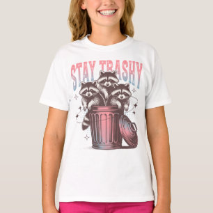 Stay-Trashy Retro Funny Racoon T-Shirt