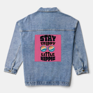 Stay Trippy Little Hippie – Retro Psychedelic Desi Denim Jacket