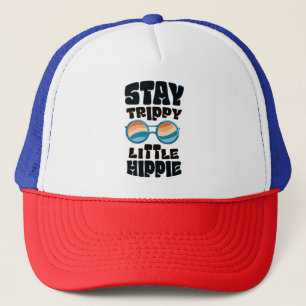 Stay Trippy Little Hippie – Retro Psychedelic Desi Trucker Hat