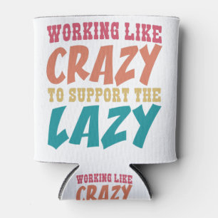 Stay Trippy Little hippy funny Colourful Retro Pea Can Cooler