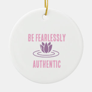 Stay True, Stay Bold: Fearlessly Authentic" Ceramic Tree Decoration
