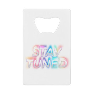 Stay Tuned lettering, in psychedelic glitch