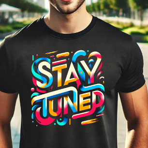 Stay Tuned Vintage Retro TV Test Screen Graphic T-Shirt