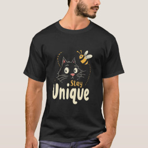 Stay Unique Creativity Cat Bee T-Shirt