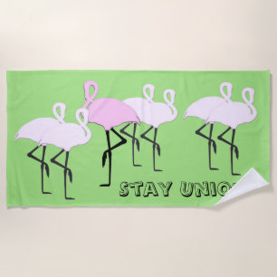 Stay Unique Flamingo Beach Towel