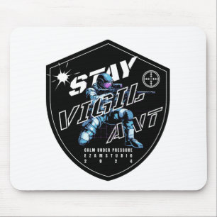 "Stay Vigilant - Bold Motivational Design" Mouse Mat