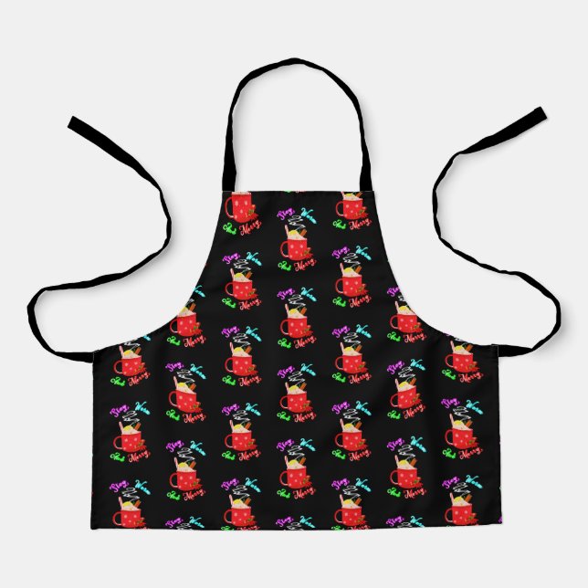 Stay Warm And Merry Cinnamon Snowflakes Christmas Apron (Front)