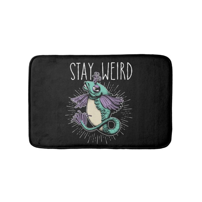 Stay Weird Bath Mat (Front)