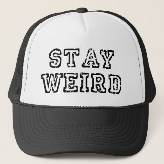 Stay Weird Black Trucker Hat