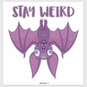 Stay Weird Cartoon Bat