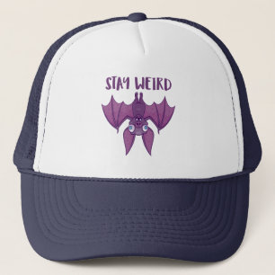 Stay Weird Cartoon Bat Trucker Hat