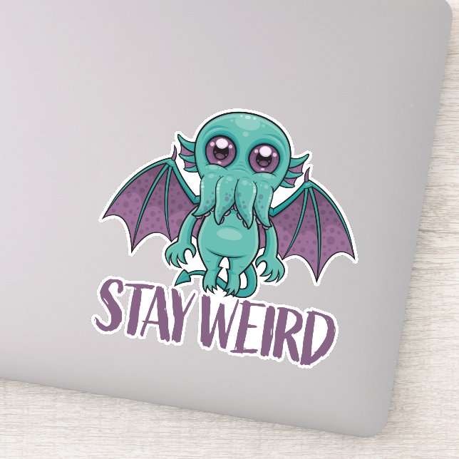 Stay Weird Cute Cthulhu Monster (Detail)