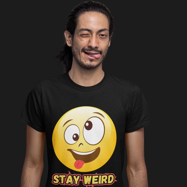 Stay Weird Emoji Big Colourful Art Silly Men's  T-Shirt (Creator Uploaded)