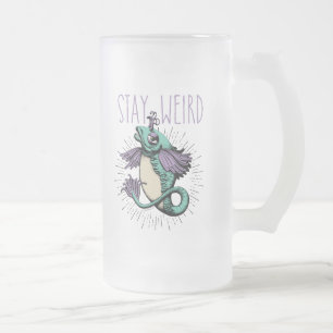 Stay Weird Frosted Glass Beer Mug