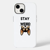 Stay Weird Funny Boston Terrier Cartoon Dog