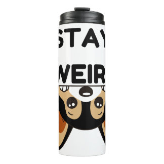 Stay Weird Funny Boston Terrier Cartoon Dog Thermal Tumbler