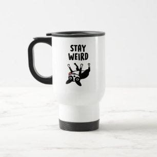 Stay Weird Funny Boston Terrier Dog Travel Mug