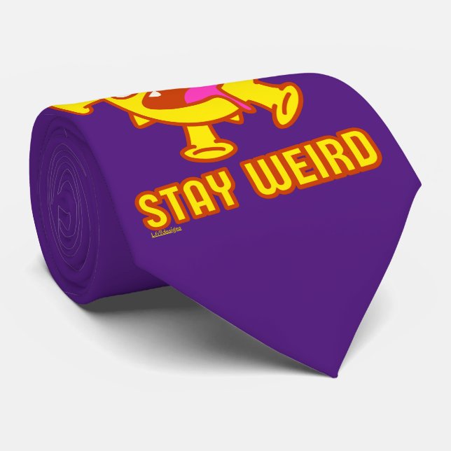 STAY WEIRD funny crazy creature surprise gift      Tie (Rolled)