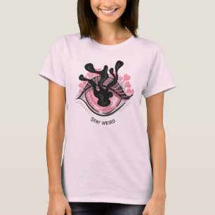 Stay Weird Goth Pink Eye Creepy Horror Wicca T-Shirt