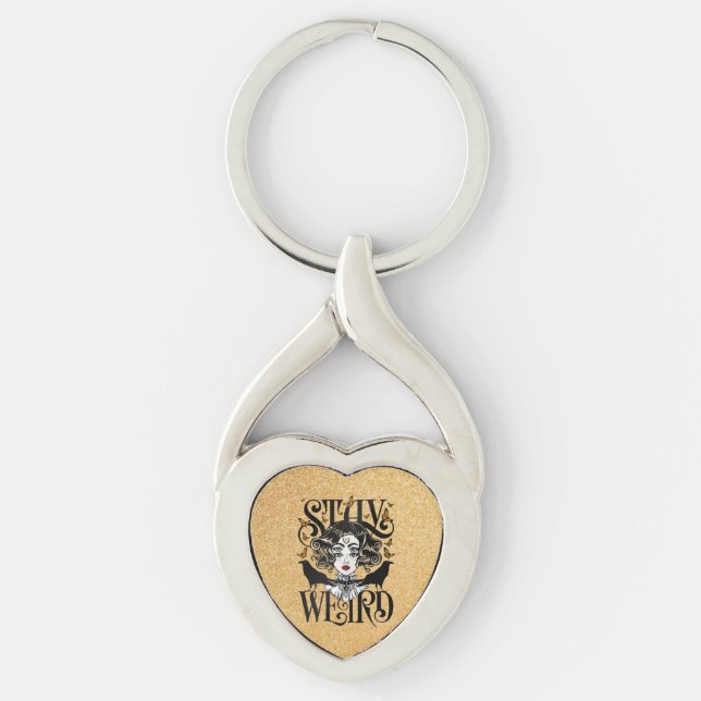 Stay Weird Key Ring (Front)