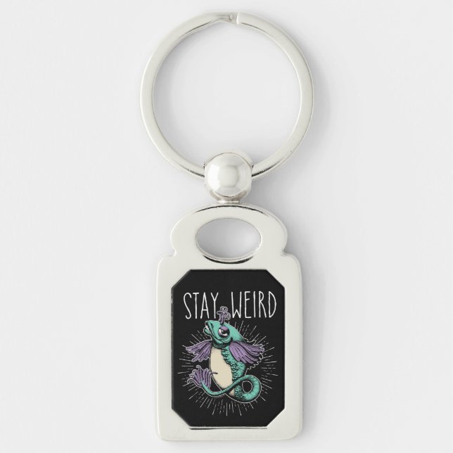 Stay Weird Key Ring (Front)