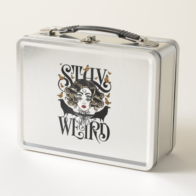 Stay Weird Metal Lunch Box (Front)