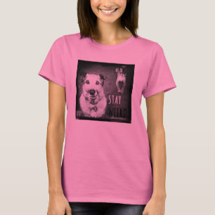 Stay Weird Rescue Dog T-shirt Bubblegum