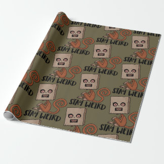 Stay Weird Sack Monkey Wrapping Paper