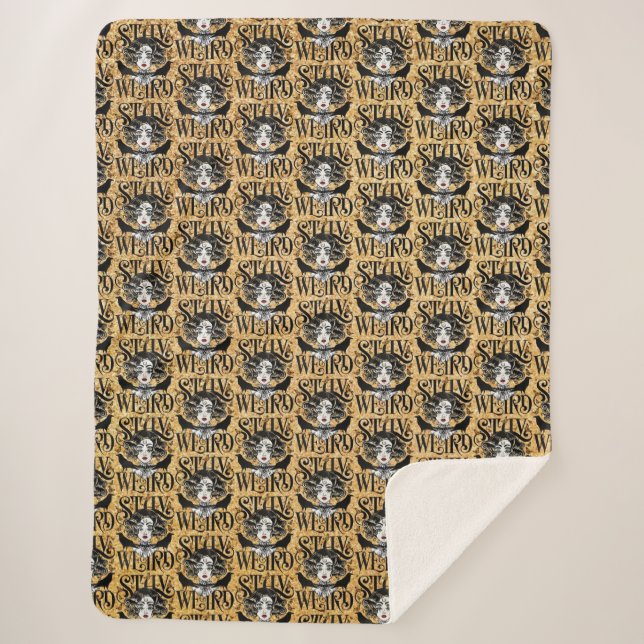 Stay Weird Sherpa Blanket (Front)