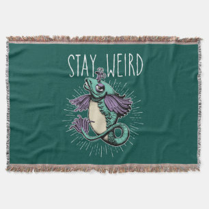 Stay Weird Throw Blanket