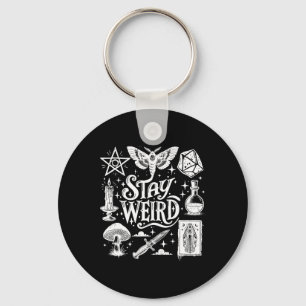 Stay Weird Witchy Vibes Witch Spooky Season Happy Key Ring