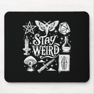Stay Weird Witchy Vibes Witch Spooky Season Happy Mouse Mat