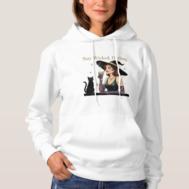 "Stay Wicked, Darling" Statement Hoodie (Front)