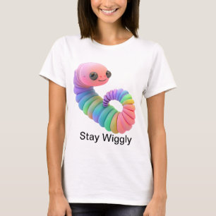 Stay Wiggly – Rainbow Worm Cute Women’s T-Shirt