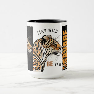 Stay Wild and Free Animal Coffee 15oz Mug