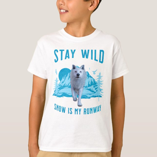 Stay Wild Arctic Wolf T-Shirt (Front)